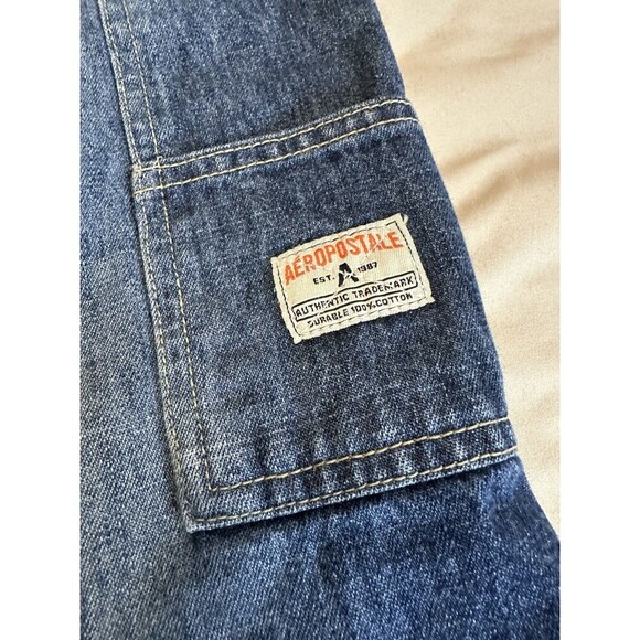 Aeropostale Men's Carpenter Shorts Size 38 100% Blue Cotton Denim - Picture 8 of 11